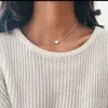 Trendy 2019 Minik Kalp Tatlı güzel Kısa kolye kolye Kadınlar Köprücük Büküm Zinciri gerdanlık Chunky Zincir Charm Lady Takı Hediyeler