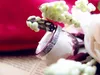 Luksusowy prawdziwy 100 925 Srebrne pierścienie dla kobiet Połowa koła cyrkon CZ Diamond Pierścień zaręczynowy Pierścień biżuterii XR0127619594