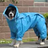 Cappotto per animali domestici Impermeabile per cani impermeabile per cani Impermeabile riflettente per cani Tuta con cappuccio per quattro zampe