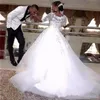 2020 Abito da ballo in tulle bianco a maniche corte Abiti da sposa africani Abiti da sposa taglie forti per ragazza nera Abiti da sposa economici Abito da sposa