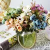 15Heads 1 Bounts Real touch silk DIY Daisy Camellia artificial flowers party Xmas home decor wedding decoration fake flower 52077