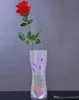 Ny obrytbar vikbar återanvändbar plastblomma Vase Creative Folding Magic PVC Vase 117cm27cm Mix Color Home Decor6687824