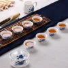 뜨거운 판매 중국 쿵푸 차 세트 음료웨어 보라색 점토 세라믹 빙글 리 포함 티 포트 컵, Tureen Infuser Tea Tray Chahai