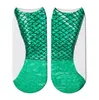 Chaussettes de sirène 3D Cosplay chaussettes d'impression à l'échelle de poisson Chaussettes peu profondes d'animaux de dessin animé de mode 14style enfants adultes vêtements de famille Party Favor TLZYQ766