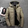 2018 de alta qualidade homens moda branco pato para baixo jaqueta inverno casual casacos casacos parkas homens sportswear roupas