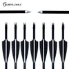 12pcs New style fiberglass arrows with nocks proof Fiber Glass Recurve bow or composite bow silver arrowhead