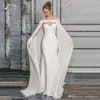 Chiffon branco longo nupcial envolve fora do ombro rendas xales de casamento boleros jaquetas de noivas capas para vestidos de noiva vestidos de noiva
