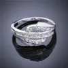 Бесплатная доставка EPACKET DHL покрытием стерлингового серебра круглого циркона кольцо DASR532 Размер США 7; Женская 925 серебряная тарелка с боковыми камнями