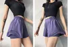 lu-33 lösa yogaoutfits shortsficka snabbtorkande gymsportshorts högkvalitativa sommarklänningar i casual workoutstil med märkeslogotyp