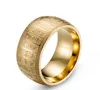 Buddha Seal Body Gold Light Charm Ring Man och Kvinna Brett Titan Stål Amulet Ring Fashion Personality Domineer Ring Gift 7--12