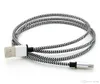 3 stóp 6 stóp 10 stóp Nieprzepuszczalny metalowy złącze Nylon Braid Micro Type C Kabel USB Prowadzenie do Samsung S8 S7 S6 HTC Android Telefon