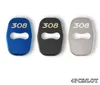 Étui pour badges de couverture de serrure de porte, 4 pièces, pour Peugeot 308 408 508 RCZ 208 3008 2008, emblèmes, accessoires de style automobile