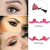 2/1Pair Eyeliner Wing Stamps Easy to Makeup Template Stencil Modelli Eye Wing Stamp Brush Tool maquiagem Professional