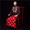 roupa étnica tradicional chinesa para homens jaqueta tang robe terno cheongsam masculino bordado dragão Qipao antigo traje de filme de TV