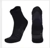 Chaussettes de basket mi-baril chaussettes de sport d'élite pour hommes et femmes bas de serviette noir, blanc et vert