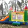 Jardim Residencial Inflável Bounce Bounce Casa Moonwak Bouncy Jumper Deslize Combo Trampoline Brinquedos Com Duplos Slides