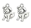200Pcs/lot alloy Animals Dog Antique silver Charms Pendant For necklace Jewelry Making findings DIY 13x17mm