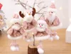 pendurando enfeites boneca Elk rena da árvore de Natal Decoração Pingente de Santa Snowman Cláusula de pelúcia Xmas Home Decor