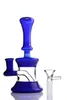 mini beaker bong base solida narghilè vetro bong oil dab rig Recycler Oil Burner tubi dell'acqua