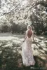 2020 test Abiti da sposa Bohemian Collo alto Pizzo Manica lunga Abiti da sposa Boho Sexy Backless Plus Size Abito da sposa Abiti 288r