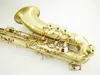 New Arrival Unique Retro Brushed Gold Plated Brass Bb Tenor Saxophone Musical Instruments Quality Sax With Case Can Customize The Logo