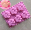 Kot Paw Drukuj Pieczenia Silikonowe Morskie Niedźwiedź Czekolada Paw Mold Cookie Cukierki Mydło Żywica Wosk Mold DIY Ciasto Dekorowanie Narzędzia SN812