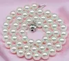 La mejor joyería Comprar perlas Hermosa 16-19inches 8mm círculo de perlas agua de mar natural japonesa Akoya collar de perlas blanco perfecto casi impecable
