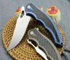 Flipper Folding Knife 100% Real M390 Satin Finish Blade Carbon Fiber + TC4 Titanium Alloy Handle Ball Bearing Knives