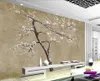 リビングルームのレトロな手描きの花の木の背景の壁の壁紙の壁紙