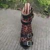 Rontic nuevas sandalias de plataforma para mujer, sandalias sexis finas con tacones altos, bonitos zapatos de fiesta de leopardo marrón con punta abierta, zapatos de mujer de talla grande de EE. UU. 5-15