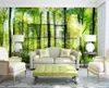 beautiful scenery wallpapers Fresh creative forest woods green decorative painting wall paper