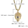 14K Gold Iced Out CZ Bling Naruto Sasuke Pendant Necklace Mens Micro Pave Cubic Zirconia Simulated Diamonds Necklace242r