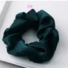 Satin Solid Hair Scrunchies Women Elastic Hair Bands Stretchy Scrunchie Girls Headwear Silky Loop Ponytail Holder Hairbands 50pcs FQ0222A