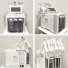 New hot 6 in 1 H2O2 hydro facial Bio lift Dermabrasion aqua peel oxygen spray ultrasonic skin scrubber face cleansing machine