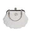 Creative Pearl Beading Evening Bag Bridal Wedding Party Diamond Clutch Purse Small Chain Handväskor Bankett Mini Day Wallet Purse5133490