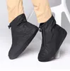 Homens mulheres sapatos capas para chuva flats tornozelo botas tampa de pvc reutilizável capa antiderrapante para sapatos com camada impermeável interna