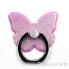 Glitter Butterfly Phone Holder Butterflies Mobile Finger Ring 360 Degree Rotation Stand for IPhone X 7 Plus Samsung Xiaomi Phone