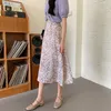 Rokken Maxi Rok Womens Kleding Hoge Taille 2021 Harajuku Sale Items Vintage Streetwear Floral Boutique Chiffon Skirts1