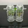 Glass Pipes Smoking Manufacture Hand-blown hookah Classic Hot Selling Four sided Skeleton Glass Water Smoke Bottle