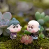 4 teile/los Mini Opa Und Oma Ornament Fee Garten Miniaturen Gnome Terrarien Figuren Für Home Dekoration4192128