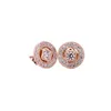 All'ingrosso- CHARM CZ Orecchini con diamanti Gioielli di design di lusso per Pandora Argento sterling 925 con orecchini a bottone Lady Box