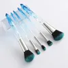 5 pcs Makeup Brush Set Transparent Crystal Diamond Handle Makeup Brush Kit Eyes Cosmetic Makeup Tool