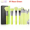 Broussages de maquillage Set Docolor Neon Peach Kabuki Makeup Brush 10pcs Correcteur Fondation mélange Blush Eye Face Powder Cosmetic Brush3029700