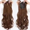 24inch Blonde Long natural wave Wig With Bangs Synthetic Hair Wigs Bang With Wig For Woman Black Brown Heat Resistant Wigs