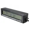 Auto voiture LCD horloge numérique thermomètre température tension mètre batterie moniteur noir