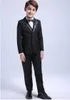 Abbigliamento formale da ragazzo popolare di alta qualità Risvolto con risvolto Nero Tre pezzi (giacca + pantaloni + gilet) Smoking da sposa per ragazzi