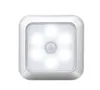 6LEDS PIR Motion Sensor Night Lights Led cabinet night lamp Battery Sensor lights for Closet Wardrobe stair Hallway home bedroom MYY