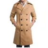 Mens Trench Coat 2019 New Fashion Designer Men Long Coat Autumn Winter Double-breasted Windproof Slim Trench Coat Men Plus Size T190829