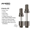 Amigo Liberty X5 Vape Cartridges 1 ml 0,5 ml Glasstank tjocka oljepatroner Thanos-Tech Vape Pen Atomizer Keramisk spole förångare silverpistol svart färg