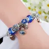 Nieuwe persoonlijkheid schat blauwe hanger kralen armband voor pandora sieraden DIY charme kralen hanger dames armband cadeau met originele doos